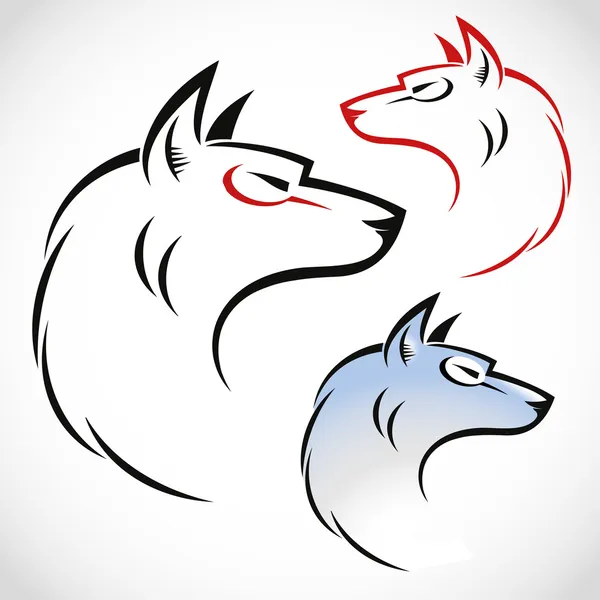 Wolf mascot — Stock Vector