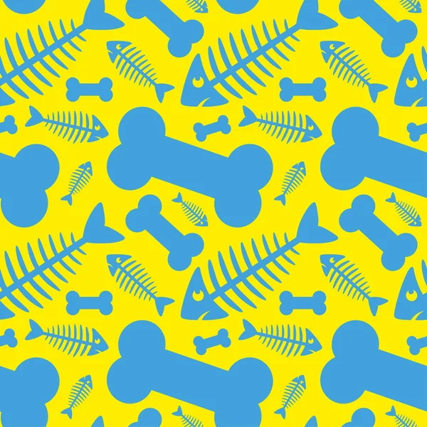 Seamless pattern of animal bones — Stock Vector