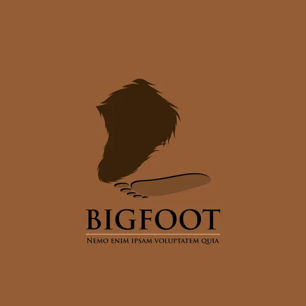 Tanda Bigfoot - Stok Vektor