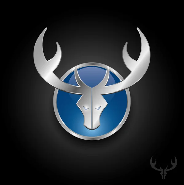 Silver deer — Stock Vector