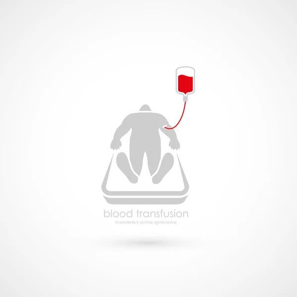 Symbole de transfusion sanguine — Image vectorielle