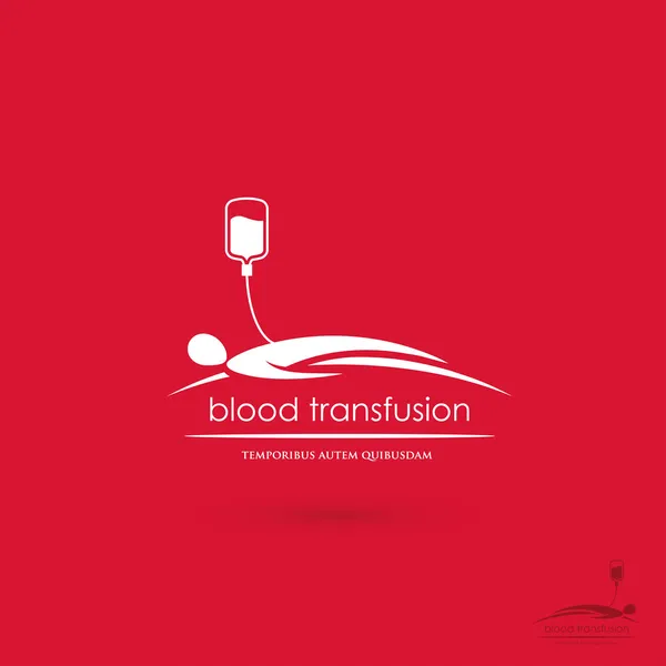 Symbol für Bluttransfusion — Stockvektor