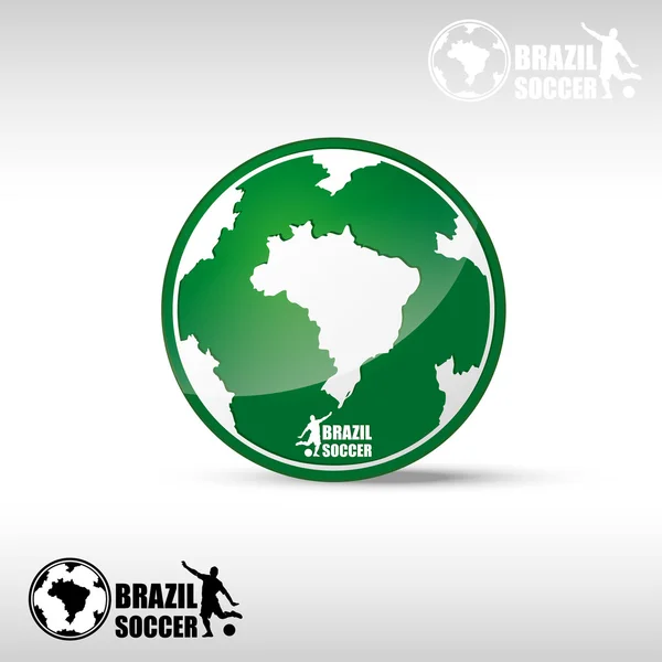 Señal de fútbol brasileño — Vector de stock