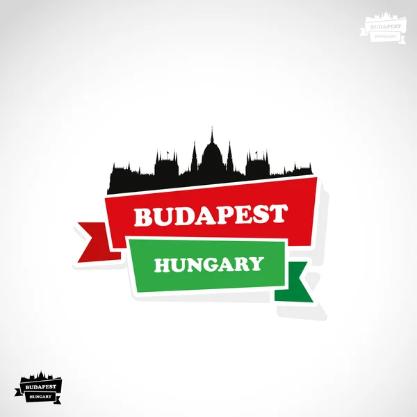 Banner de fita de Budapeste — Vetor de Stock