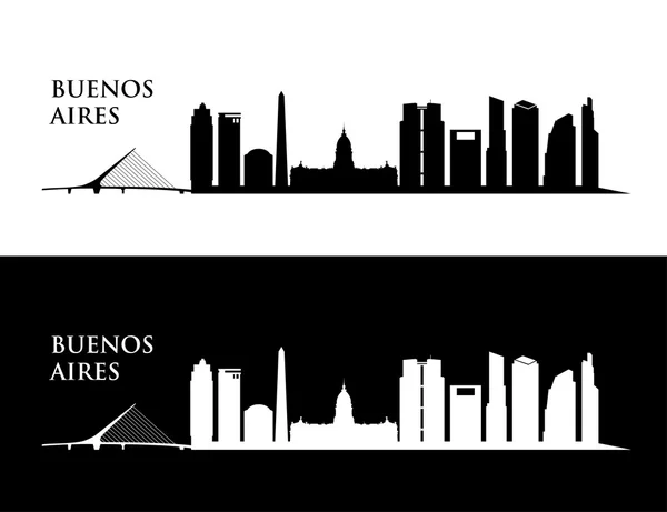 Linha do horizonte de Buenos Aires — Vetor de Stock