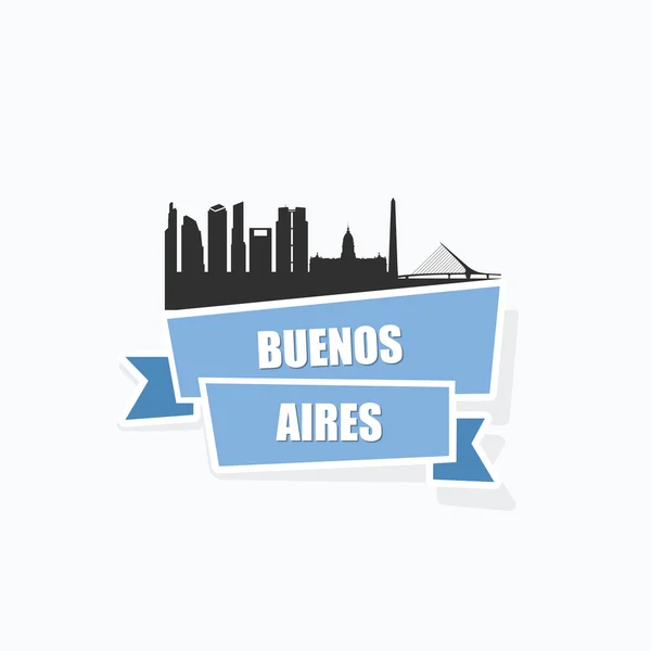 Skyline di Buenos Aires — Vettoriale Stock