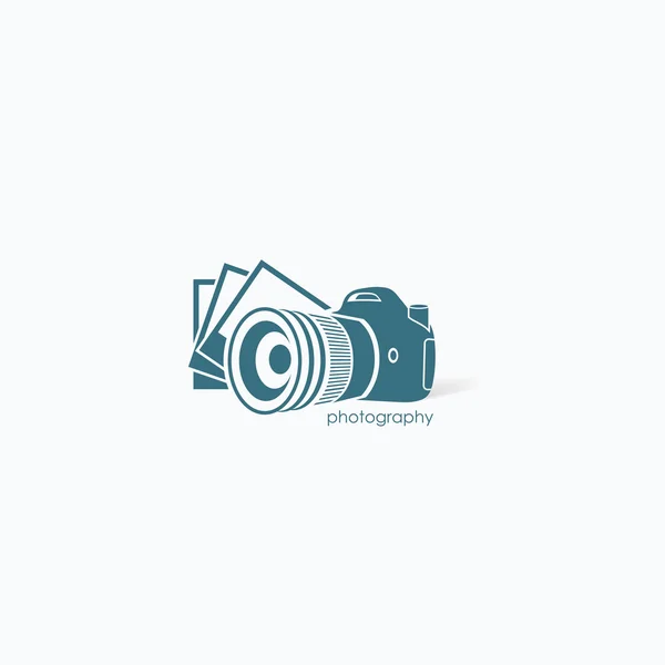Camera with photos — Stock Vector