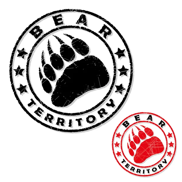 Bear footprint stamp Vector Graphics