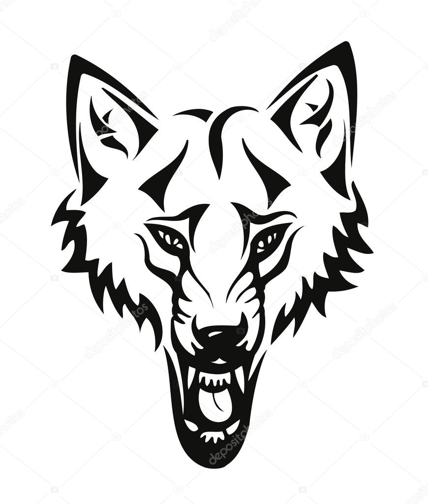 Head of a wolf with tribal ⬇ Vector Image by © I.Petrovic | Vector ...