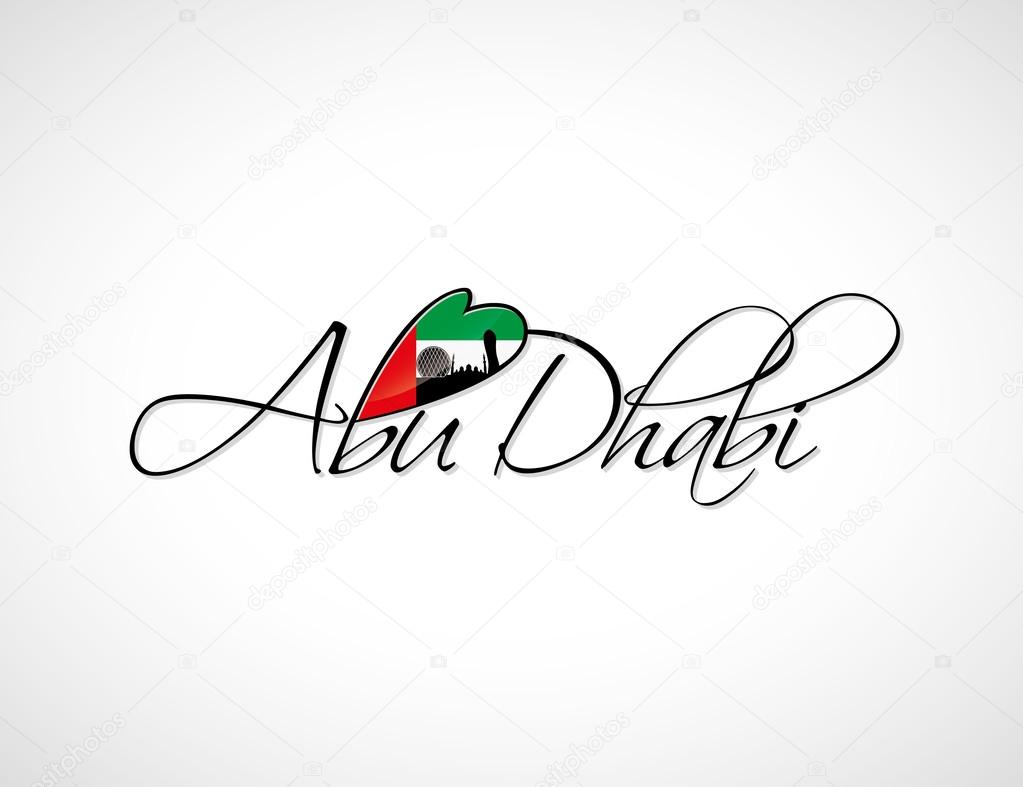 Abu Dhabi lettering