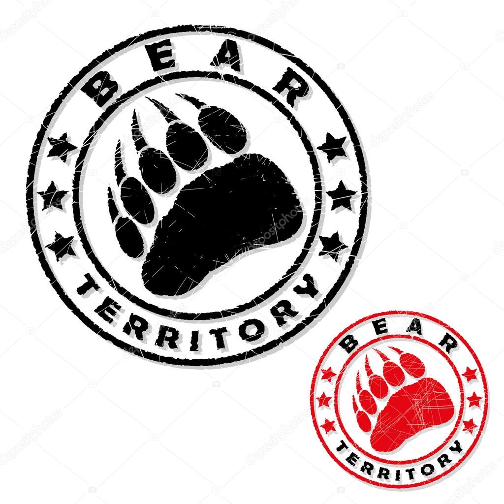 Bear footprint stamp