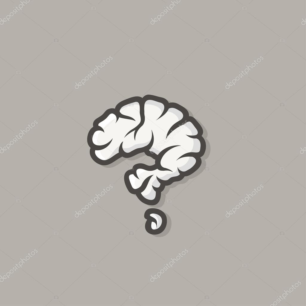 Brain in shape of question mark Stock Vector by ©I.Petrovic 46027645