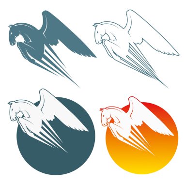 Pegasus symbol clipart