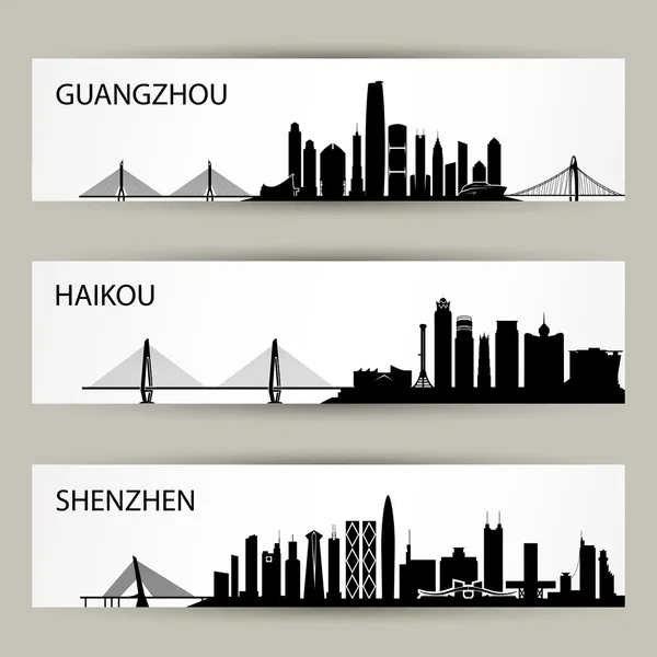 City skyline banners — Stock vektor