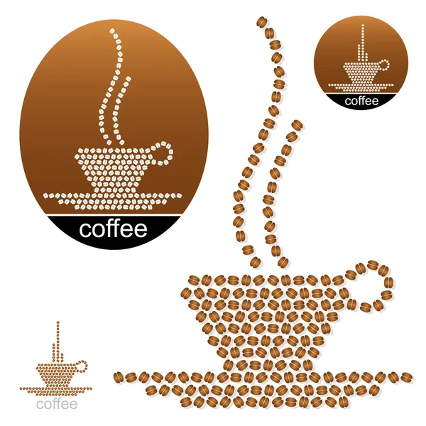 Značka kávy — Stockový vektor
