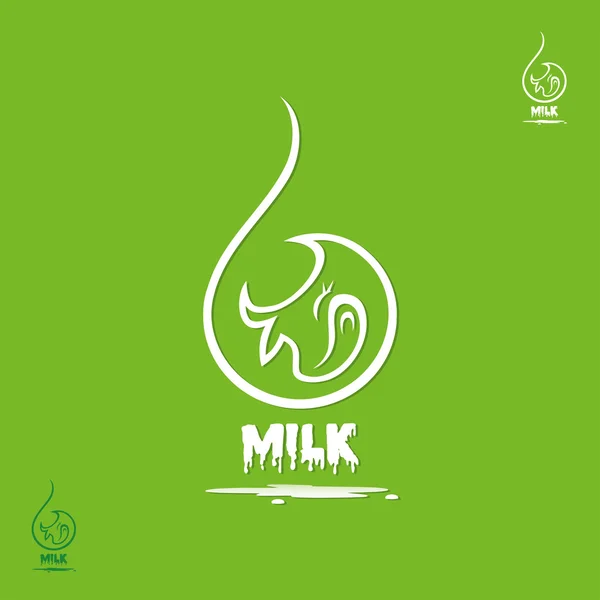 Sinal de leite de vaca —  Vetores de Stock