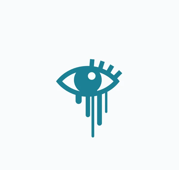 Plačící oko symbol — Stockový vektor