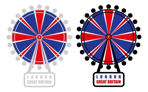 London Eye symbool illustratie — Stockvector
