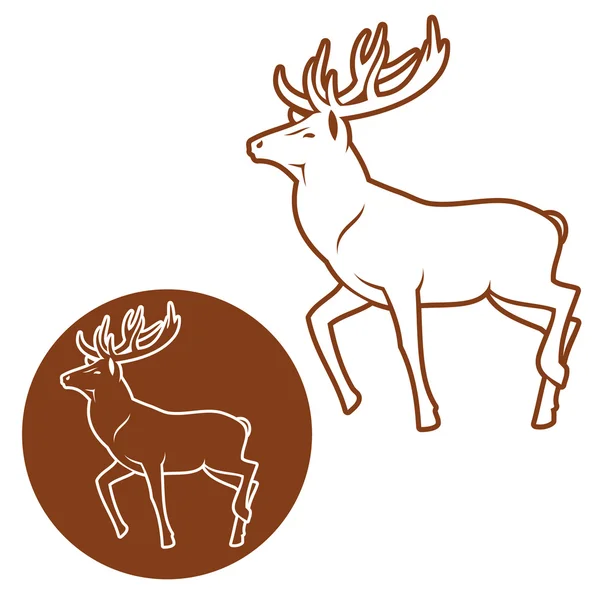 Símbolo de ciervo — Vector de stock