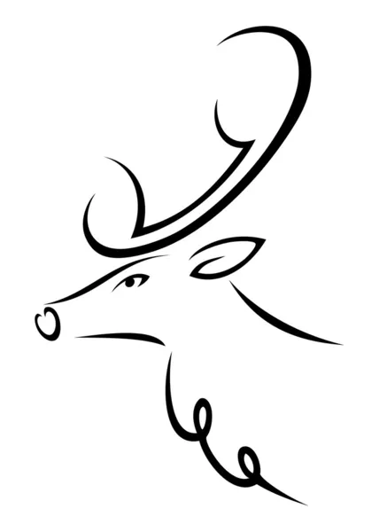 Symbole cerf — Image vectorielle