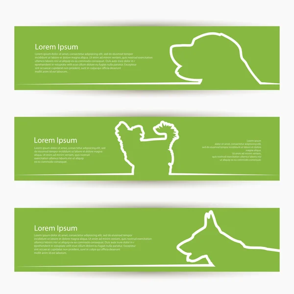 Dog banners — Stock Vector