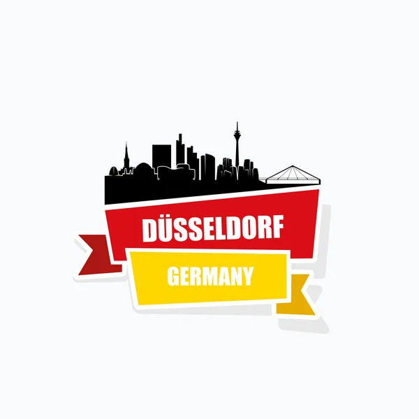 Panorama Dusseldorfu — Stockový vektor