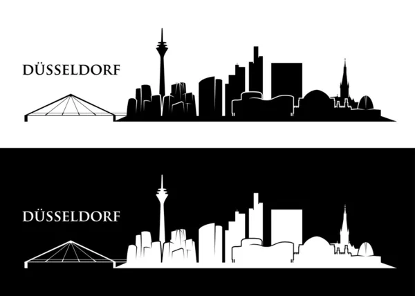 Dusseldorf skyline — Stock vektor