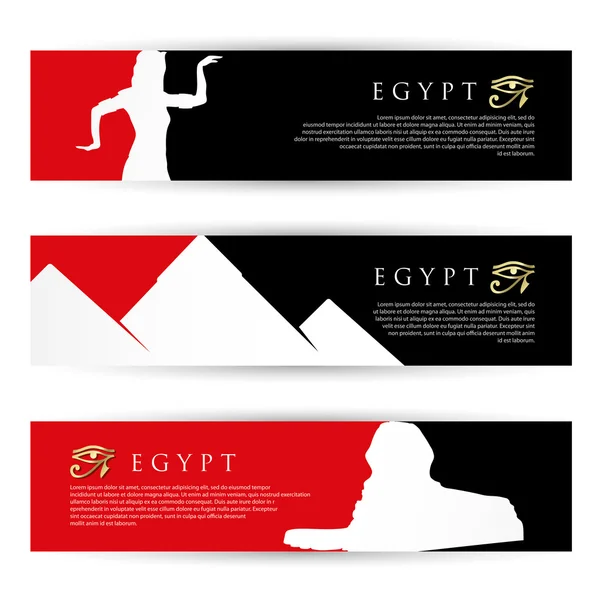Egypt paper banners — Stock Vector