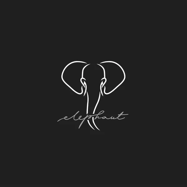 Símbolo de elefante — Vector de stock