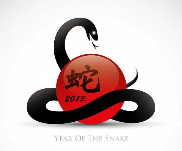 Symbool voor het jaar van de slang — Stockvector