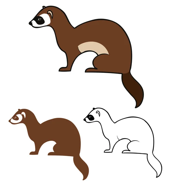 Ferret etiket — Stockvector