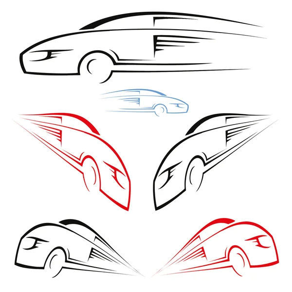 Carrera de coches — Vector de stock