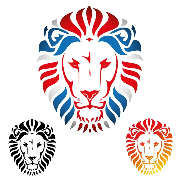Lion head tattoo — Stock Vector