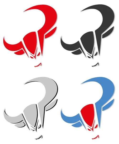 Tête de taureau isolée — Image vectorielle