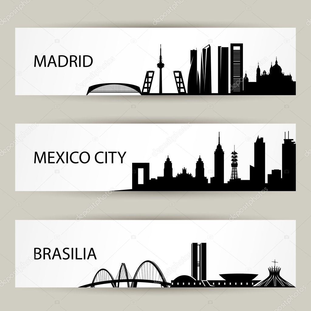 City skyline banners