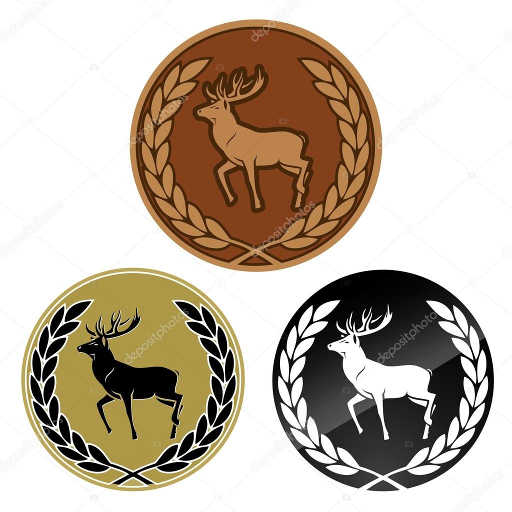 Set of deer signs Stock Vector by ©I.Petrovic 46229115