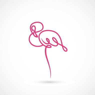 Pink flamingo clipart