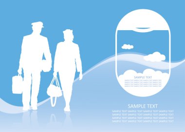 Air transport background clipart