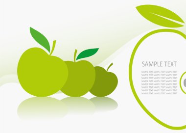 Yeşil elma arka plan