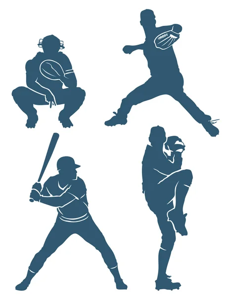 Honkbal posities — Stockvector