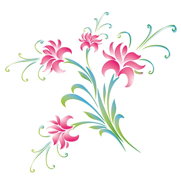 Bunte Blumen Hintergrund — Stockvektor