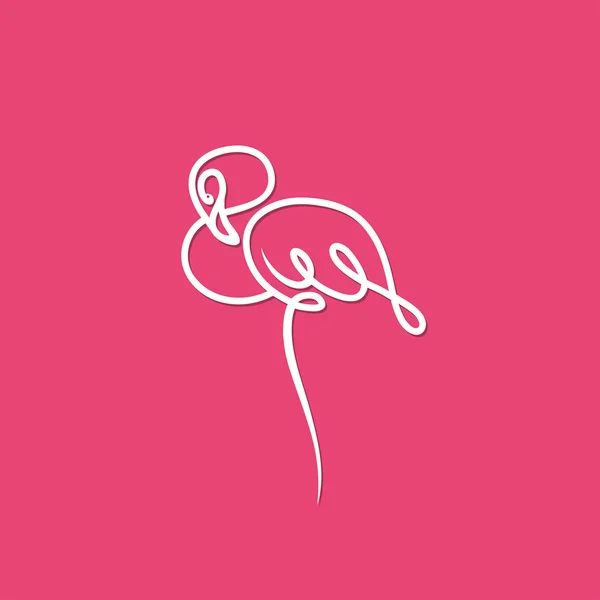 Rosa flamingo — Stock vektor