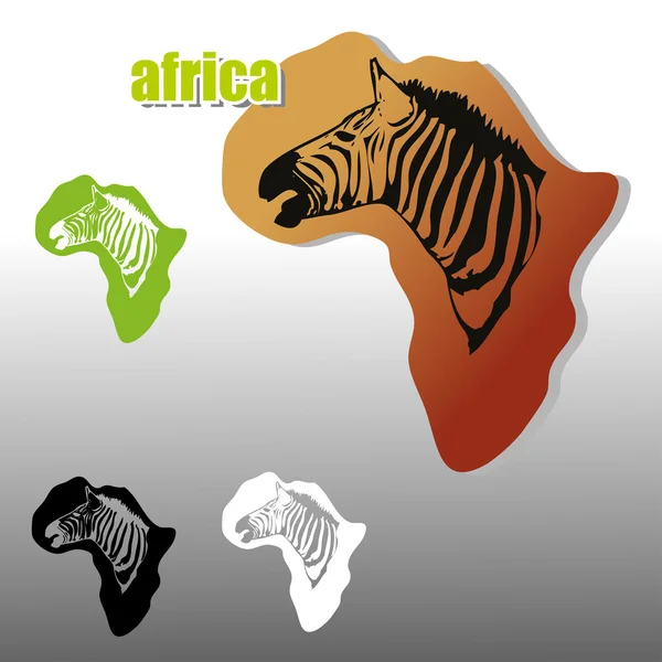 Zebra africana — Vetor de Stock