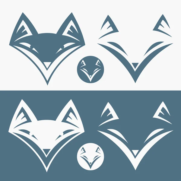Fox head sign — Stock Vector