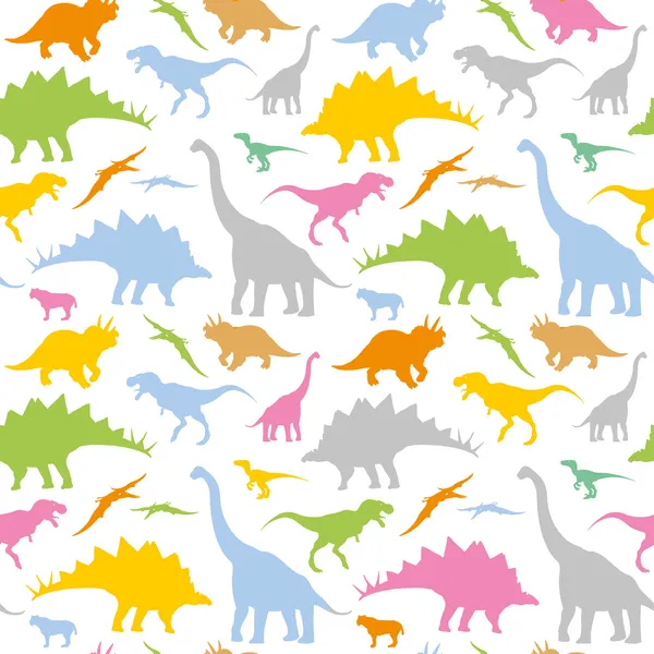 Seamless dinosaur pattern — Stock Vector