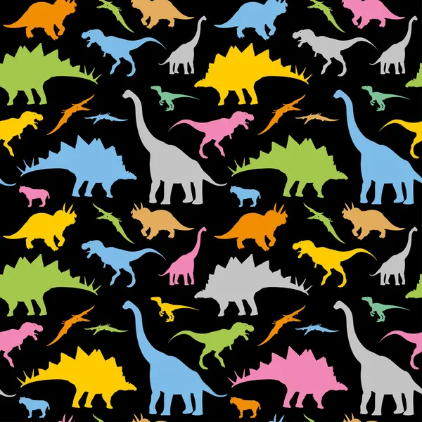 Seamless dinosaur pattern — Stock Vector