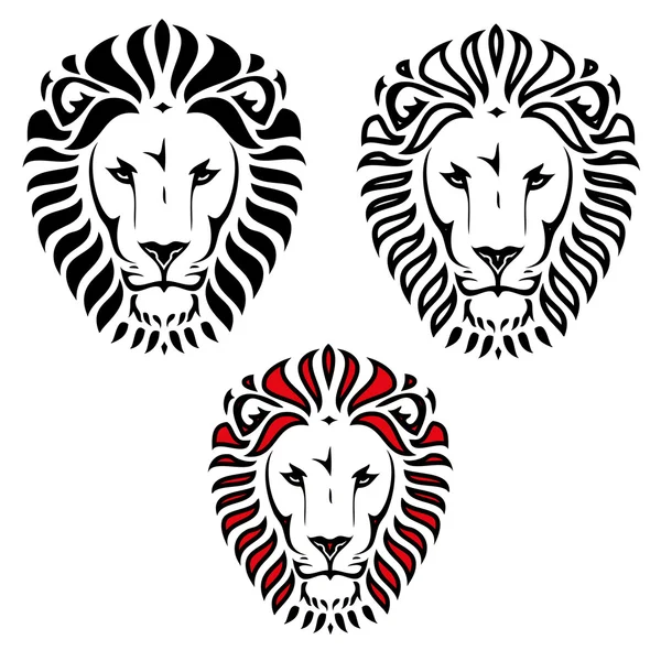 Tatouage tête de lion — Image vectorielle