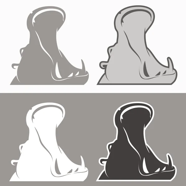 Symbole hippopotame — Image vectorielle