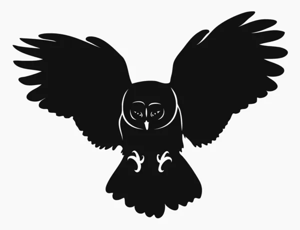 Owl in vlucht — Stockvector