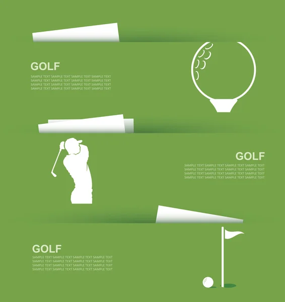 Golf headers — Stock Vector